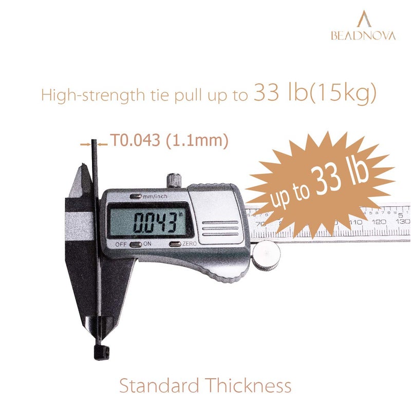 BEADNOVA Cable Tie Wraps Zip Ties Heavy Duty for Cables and Cords(10 Inch, Black, 100pcs) - Image 4